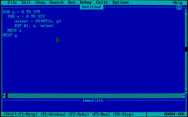 Hacking in QBasic.